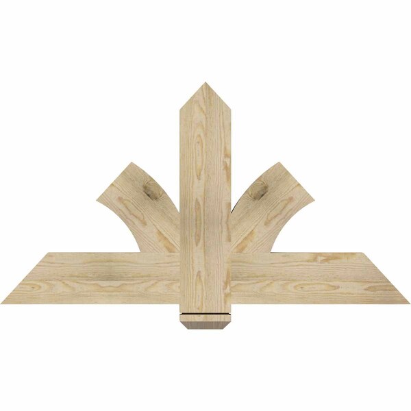 Ekena Millwork Redmond Rough Sawn Timber Gable Bracket, Douglas Fir, 48"W x 26"H x 2"D x 6"F, 13/12 Pitch GBW048X26X0206RED00RDF - main